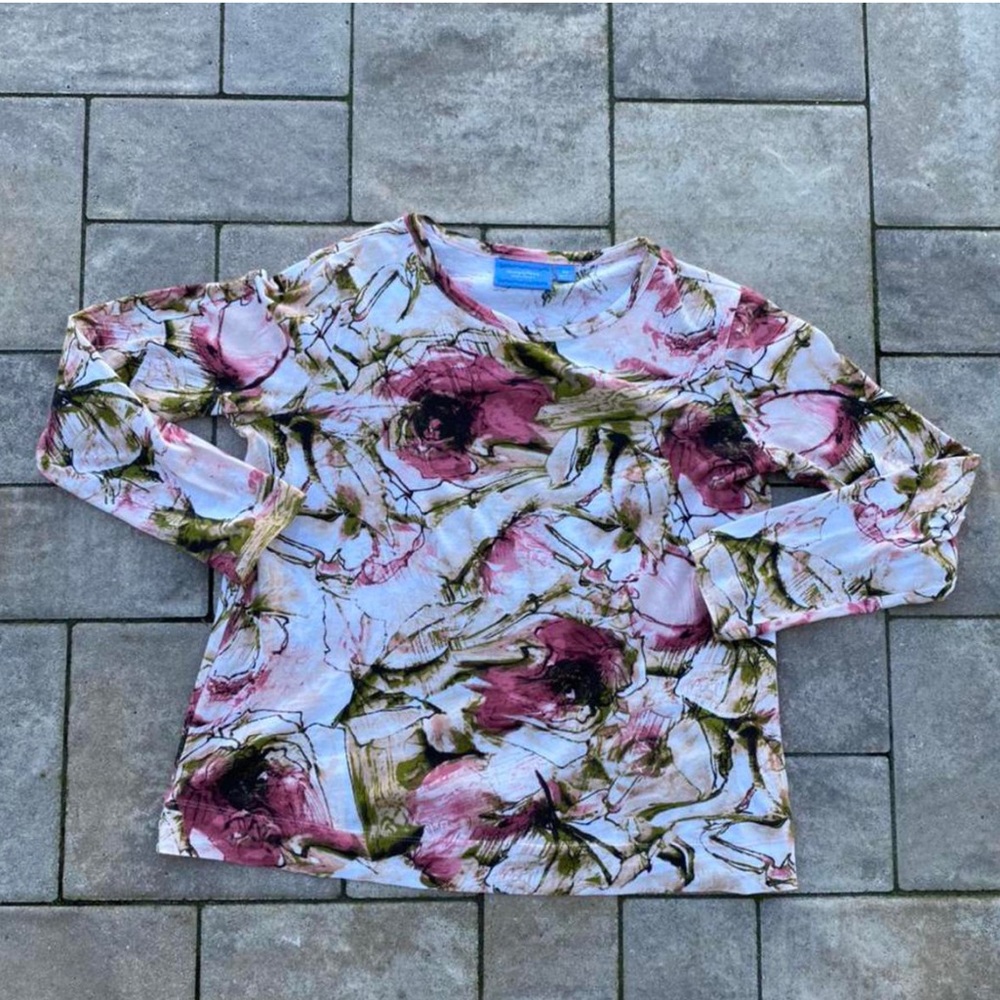 Floral Print Simply Vera Wang Long Sleeve